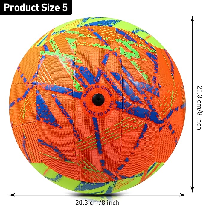 YANYODO Swimming Pool Waterproof Beach Volleyball, Soft Indoor Outdoor Size 5 Volleyball with Pump