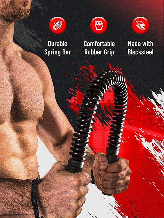 Zenooze's Power Twister Flex Bar, The Ultimate Upper Body Exercise Equipment for Strengthening Your