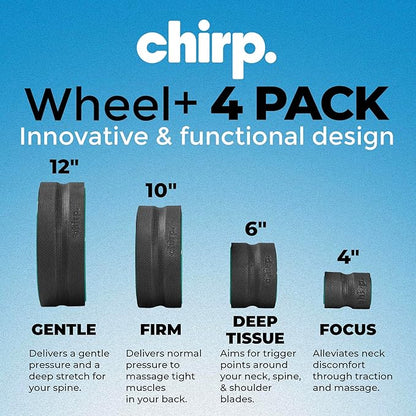 Chirp Wheel Foam Roller ??Targeted Back & Neck Relief, Lumbar Spine Stretcher, Spinal Decompression