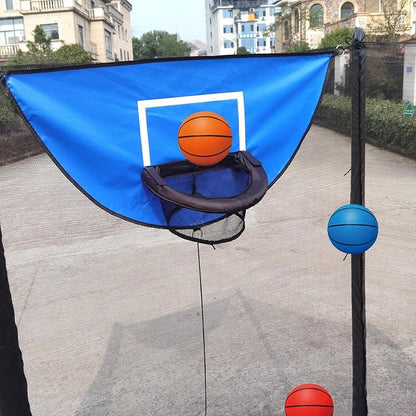 Trampoline Basketball Hoop, with Pump and 4 Mini Balls, Easy to Install, Universal Trampoline