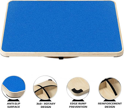 Multi-Optional Wooden Balance Board for all kind of balance tranning, Extra-Large Anti-Slip Wobble