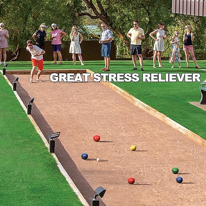 Bocce Ball Set Regulation Size and Weight for Professional Tournament, Backyard, Beach, Lawn Game