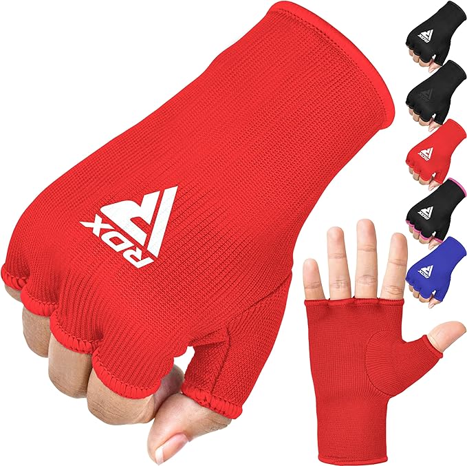 RDX Boxing Hand Wraps Inner Gloves Men Women, Half Finger Elasticated Bandages, Under Mitts Fist