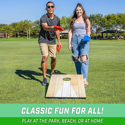 GoSports 3 x 2 ft Cornhole Board Set - Portable Outdoor Toss Game for Adults & Family - Includes