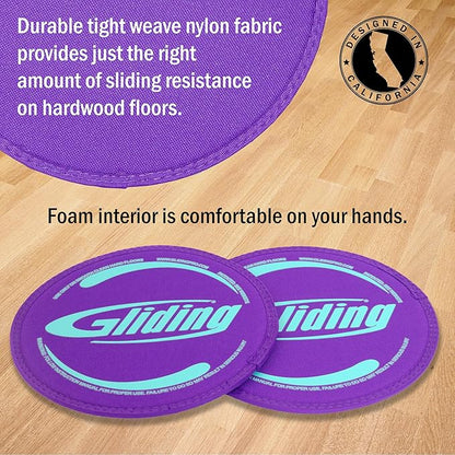 Gliding Discs for Working Out - Exercise Sliders for Carpet & Hardwood Floors 1 Pair, Authentic