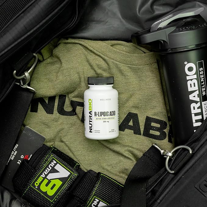 NutraBio R-Lipoic Acid Supplement, 200mg ?“Active Stabilized R-ALA Supplement- Optimized Alpha