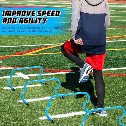 Wettarn 12 Pcs 9" Speed Training Agility Hurdles for Athletes Reliable Training Hurdle Plyometric