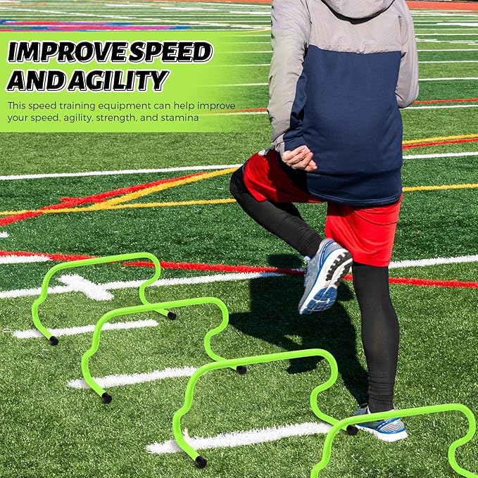 Wettarn 12 Pcs 9" Speed Training Agility Hurdles for Athletes Reliable Training Hurdle Plyometric