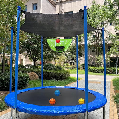 Trampoline Basketball Hoop, Attachment with Pump and Mini Ball, Universal Trampoline Accessories