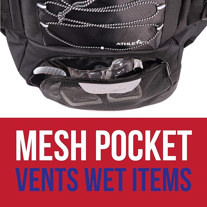 Athletico Swim Backpack - Swim Bag With Wet & Dry Compartments for Swimming, Beach, Camping - Pool
