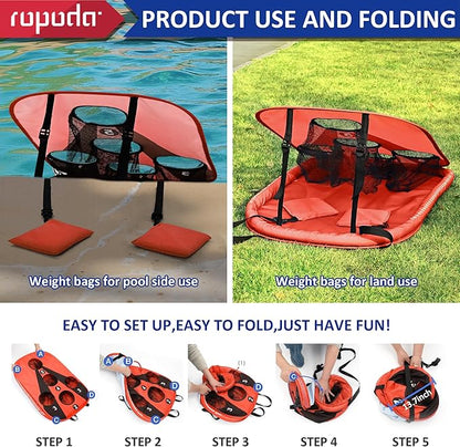 ropoda Pool Cornhole Board Set, 3ft x 2ft Corn Hole Games for Adults, Cornhole Set Floating, Pool
