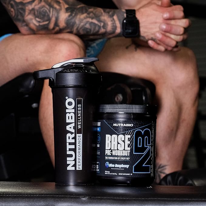 NutraBio Base Pre-Workout Powder 200mg Caffeine, Sustained Energy, Focus, Endurance, Pump, Sugar