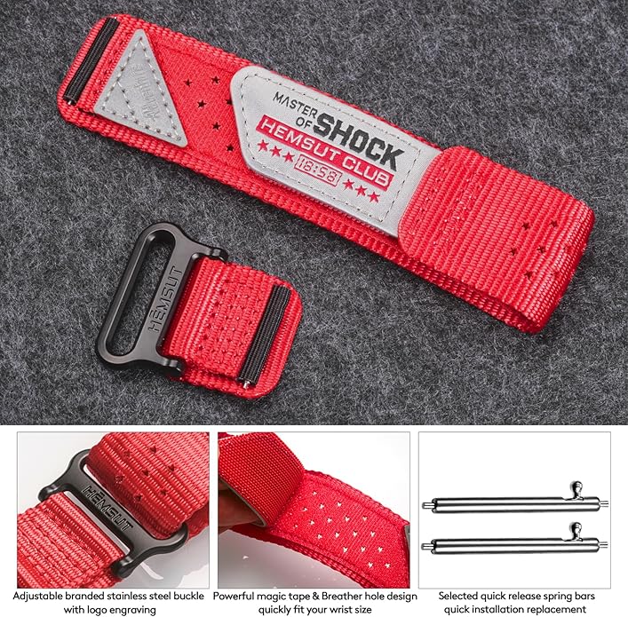 20mm Nylon Band Compatible with Garmin Vivoactive6/5/3,Forerunner 165/55/645/245 Music, 20mm Soft