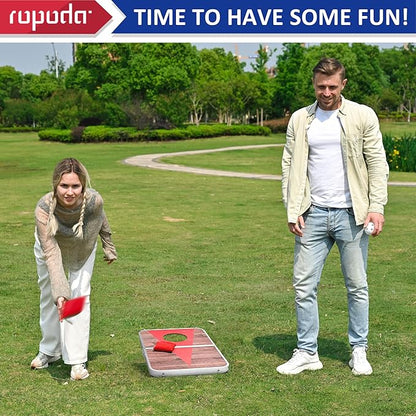 ROPODA Portable Cornhole Board Set,24 x 16 in Corn Hole Games for Adults with 8 Bean Bags