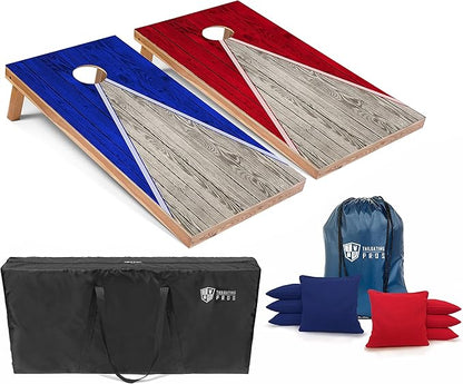 Tailgating Pros Cornhole Boards - 4'x2' Lightweight Cornhole Game- Includes Carrying Case, Set of 8