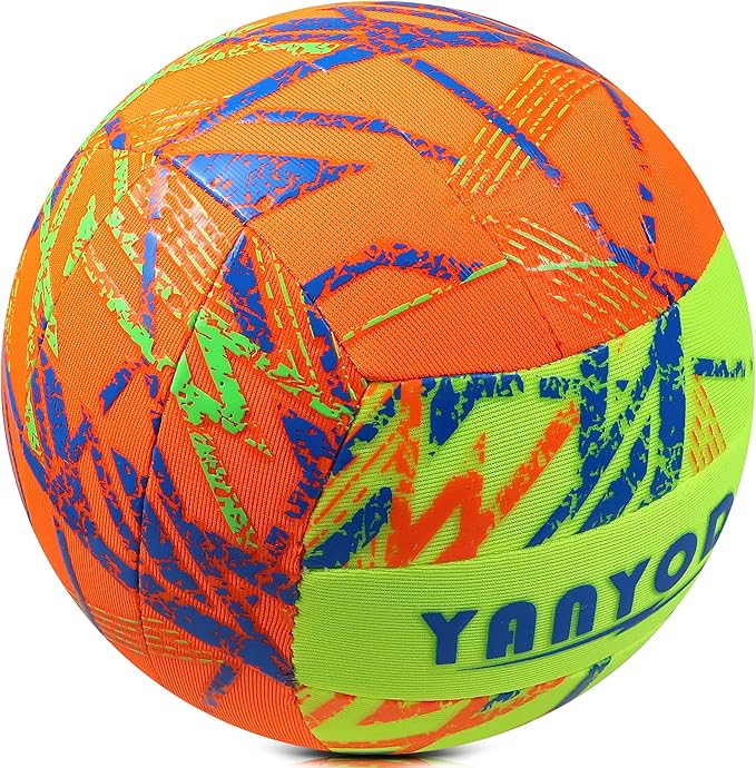 YANYODO Swimming Pool Waterproof Beach Volleyball, Soft Indoor Outdoor Size 5 Volleyball with Pump