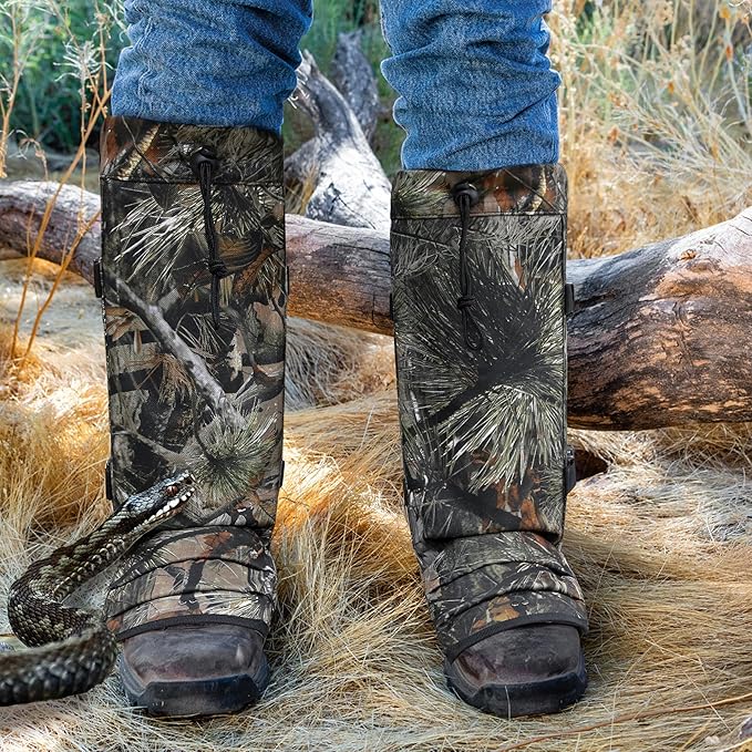 Snake Gaiters Leg Guards, Waterproof Snake Guards, Adjustable Snake Bite Protection for Lower Legs