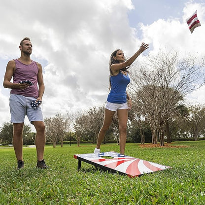 EastPoint Sports Cornhole Game Set Bean Bag Toss MDF - 2' W x 3' L - Built-In Storage, Convenient