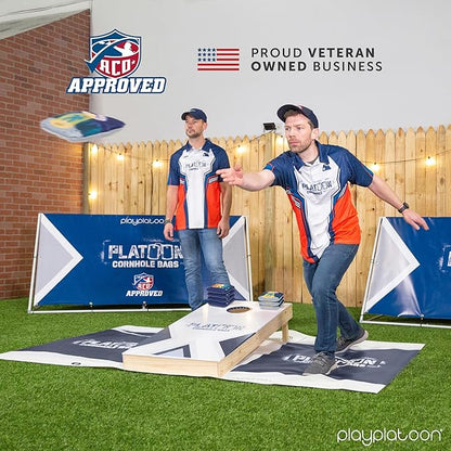 Play Platoon Cornhole Bags Set of 8 Regulation Professional Corn Hole Bean Bags ACO Approved