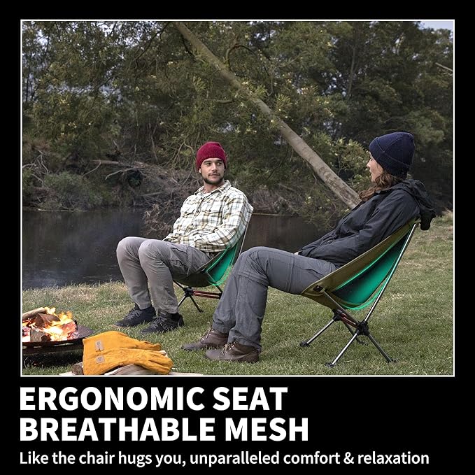 Naturehike YL08 Ultralight Camping Chair, 2.38 LBS Portable Backpacking Chair with Anti-Sinking