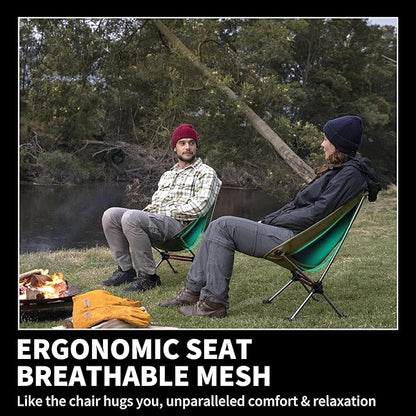Naturehike YL08 Ultralight Camping Chair, 2.38 LBS Portable Backpacking Chair with Anti-Sinking