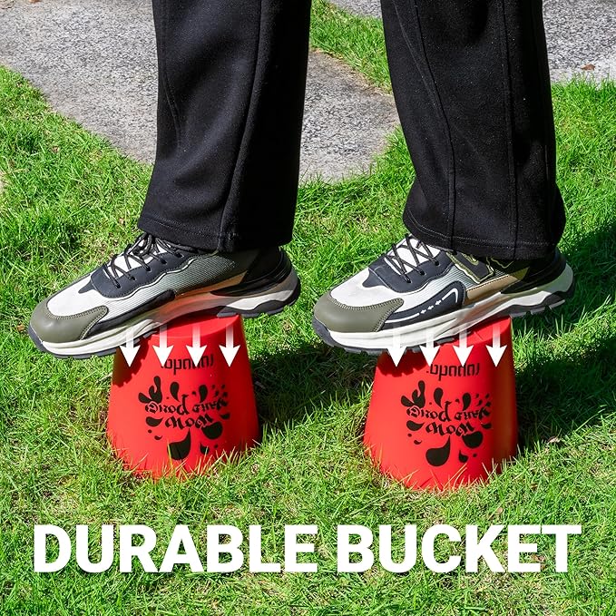 ropoda Giant Yard Pong,Yard Games with Durable Buckets and Balls - Choose Red Large, XL, or Green