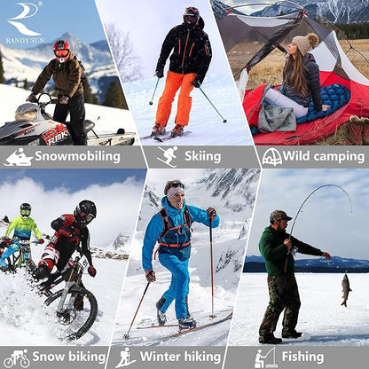 RANDY SUN Waterproof Skiing Socks, [SGS Certified] Unisex Knee High Breathable Hiking Trekking Sock