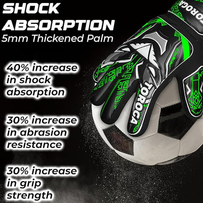Goalkeeper Gloves for Kids & Youth – Soccer Goalie Gloves, Strong Latex Grip, Double Wrist Support
