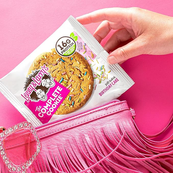 Lenny & Larry's The Complete Cookie, Birthday Cake, Soft Baked, 16g Plant Protein, Vegan, Non-GMO