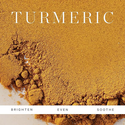 KORA Organics Turmeric Brightening & Exfoliating Mask, Multi-Use Facial Scrub, Polish & Illuminate