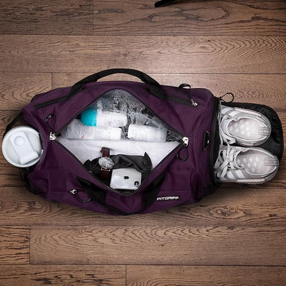 Fitgriff® Gym Bag for Men & Women with Shoe & Wet Compartment - Duffle Bag for Travel, Sports