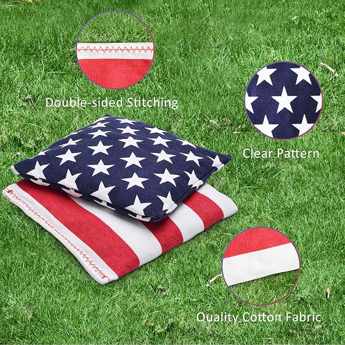 Cornhole Set, Regulation/Tailgate Size Cornhole Boards with 8 Bean Bags and Carrying Case, 4x2/3x2