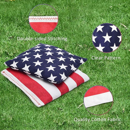 Cornhole Set, Regulation/Tailgate Size Cornhole Boards with 8 Bean Bags and Carrying Case, 4x2/3x2