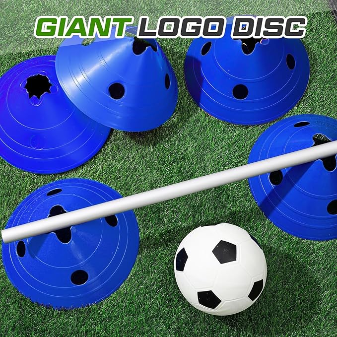 ShinyRelief Jumbo Disc Cones Jumbo Soccer Cones with Mesh Bag Giant Large Agility for Soccer