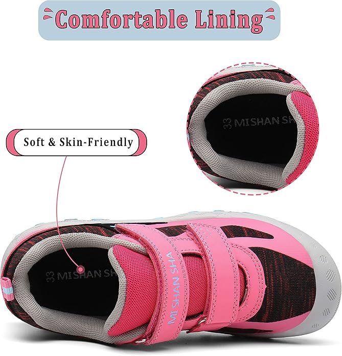 Mishansha Kids Hiking Boots Toddler Girls Boys Hiking Shoes Water-Resistant Anti-Collision Non-Slip