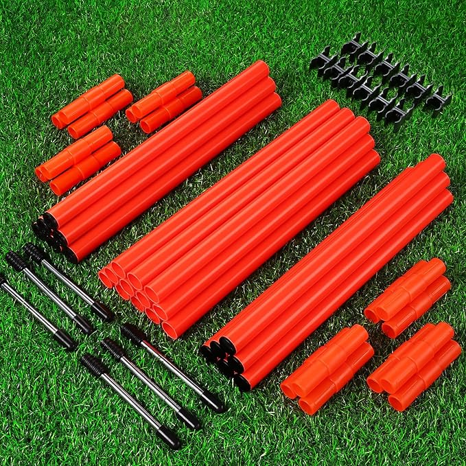TOBWOLF 6PCS 6FT Adjustable Soccer Agility Training Poles, Detachable Sports Training Speed Sticks