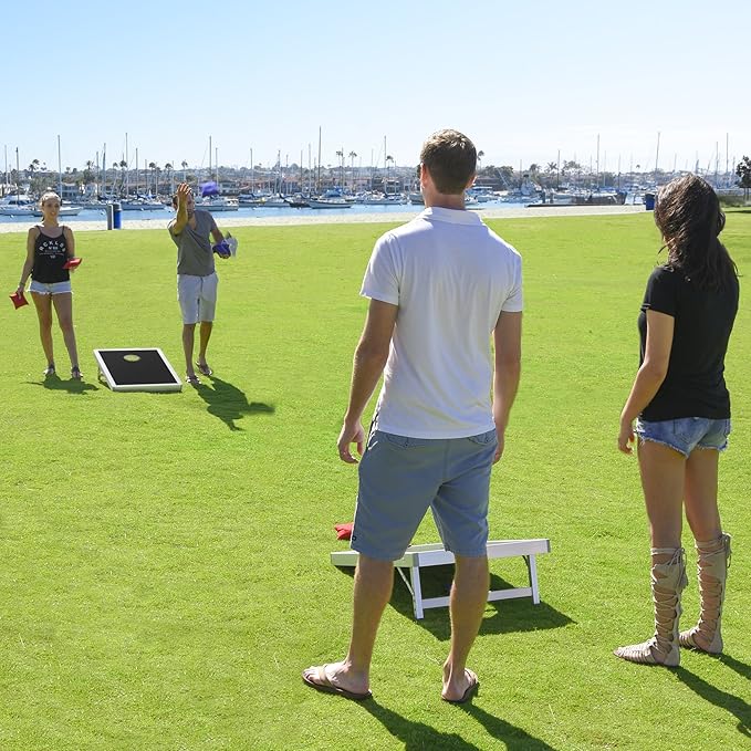GoSports Tailgate Size 3 x 2 ft Cornhole Sets - Choose LED or Standard - Portable Set Includes 8
