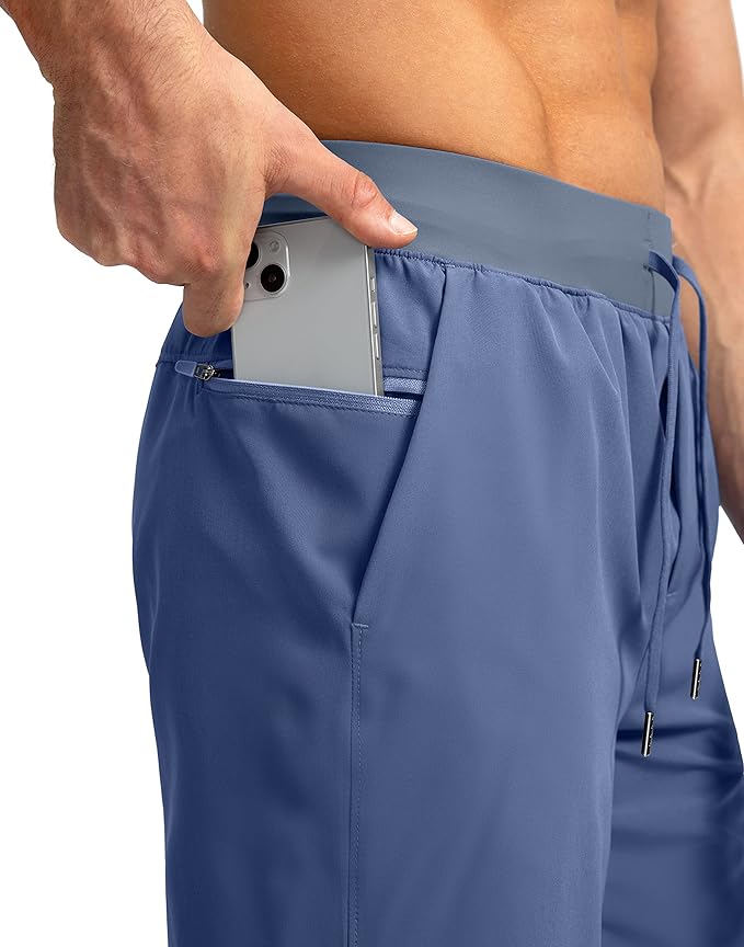 Men's Running Shorts with Zipper Pockets 9 Inch/ 7 Inch / 5 Inch Lightweight Quick Dry Gym Workout