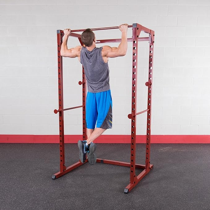 Best Fitness Power Rack - 14-Gauge Steel Home Gym with 500lb Capacity, Chin Bar, 23 Adjustable