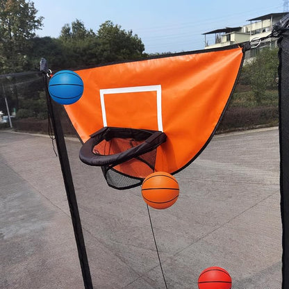 Trampoline Basketball Hoop, with Pump and 4 Mini Balls, Easy to Install, Universal Trampoline