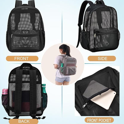 Oraben Duty Mesh Backpacks for Adults,See Through Backpack for Swimming Work Outdoor, Diving