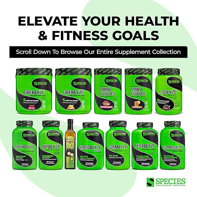 Species Nutrition Isolyze Whey Protein Powder, 100% Whey Isolate for Muscle Building, 27.5g Protein