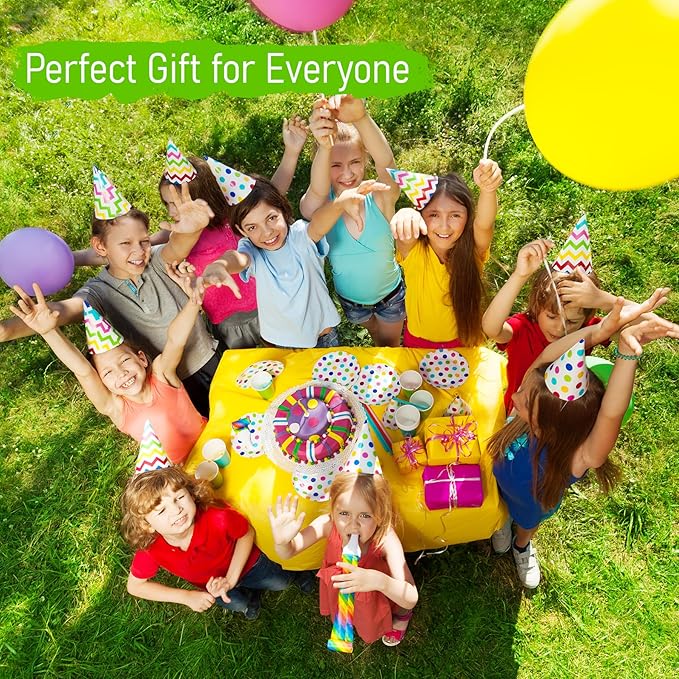 EVERICH TOY Paddle Ball Set, Badminton Set 4 Rackets, Great Gifts Easter Basket Stuffers for Kids