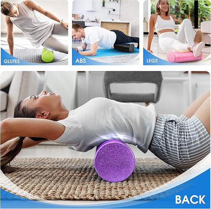 Yes4All High-Density EPP Round Back Roller Foam, Exercise Foam Roller for Yoga, Pilates &