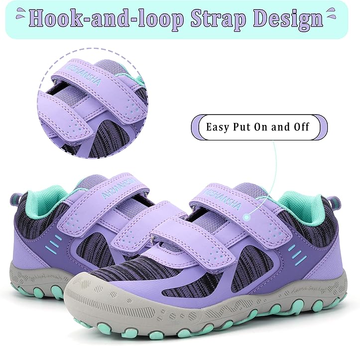 Mishansha Kids Hiking Boots Toddler Girls Boys Hiking Shoes Water-Resistant Anti-Collision Non-Slip