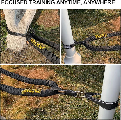 POWER GUIDANCE Battle Rope, 1.5/2 Inch Diameter Poly Dacron 30, 40, 50Ft Length Exercise Equipment