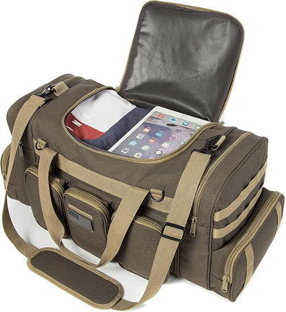 Tactical Range Duffel Heavy Duty Military Molle Gear Travel Sports Gym Bag Lockable Zippers with US