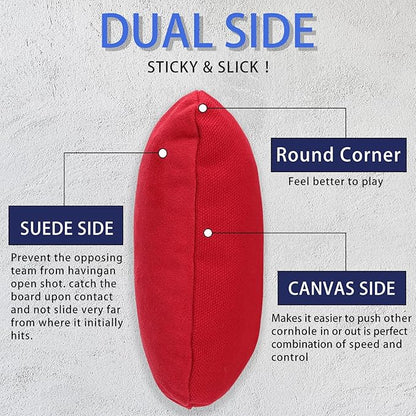 EunHo Dual Sided Cornhole Bags Regulation Set of 8 Professional Cornhole Bean Bags Slick and Stick