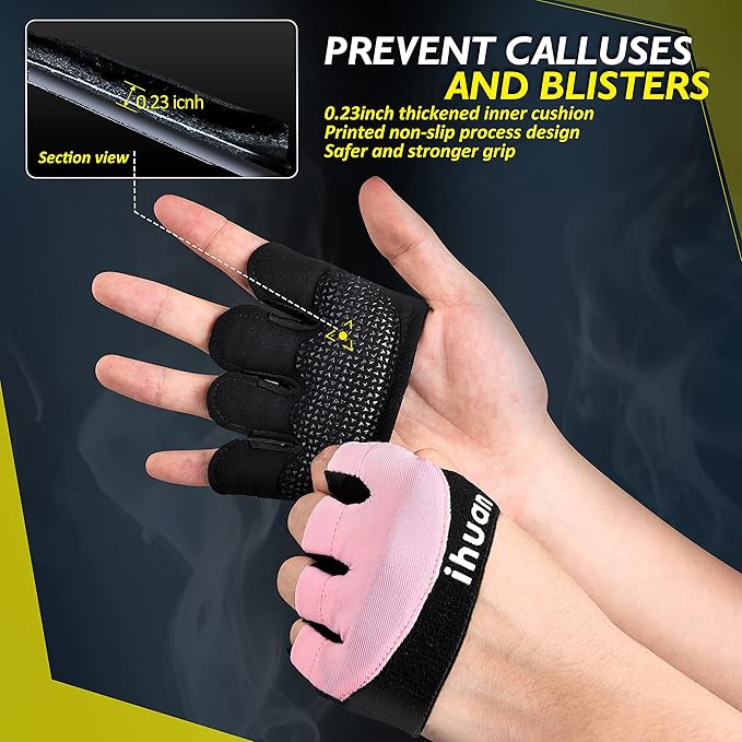 ihuan New Weight Lifting Gym Workout Gloves Men & Women, Great for Weightlifting, Exercise