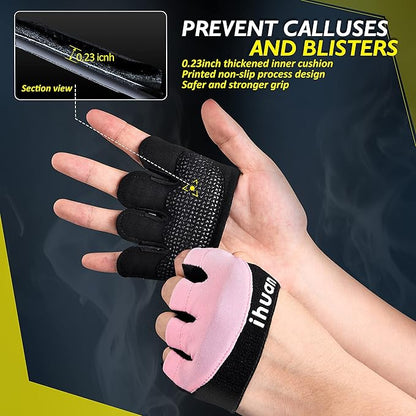 ihuan New Weight Lifting Gym Workout Gloves Men & Women, Great for Weightlifting, Exercise